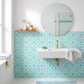 Portuguese Mediterranean Fresh Turquoise White タイル