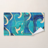Portuguese Ocean Waves & Seagulls Towel Set – Coas バスタオルセット (ハンドタオル)