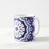 Portuguese ornamental azulejo ceramic. Minimal des コーヒーマグカップ (正面右)