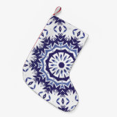 Portuguese ornamental azulejo ceramic. Minimal des スモールクリスマスストッキング (正面 (吊り時))