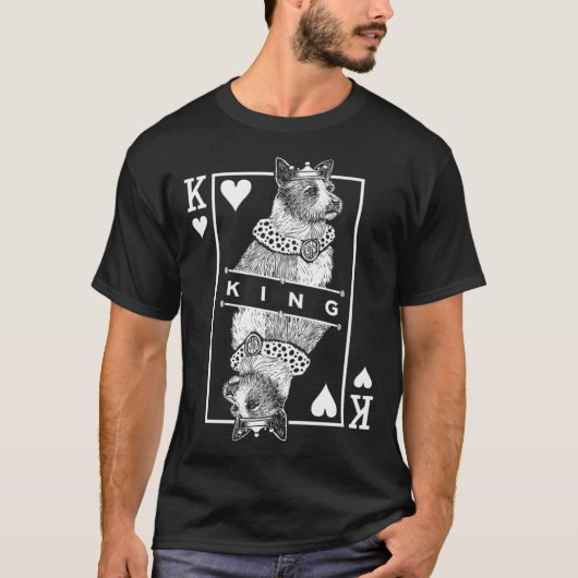 Portuguese Podengo Pequeno King Of Hearts  Dog Tシャツ (正面)