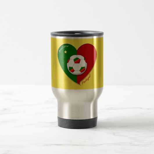 Portuguese SOCCER Team. Fútbol de "PORTUGAL" トラベルマグ (中央)