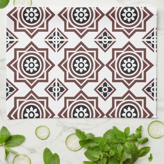 Portuguese tiles 2 - Igreja do Carmo キッチンタオル (折り畳み)