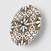 Portuguese tiles 3 ラウンド壁時計 (傾斜)