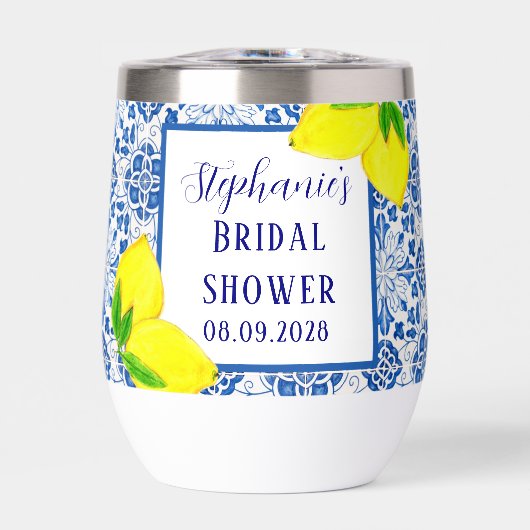 Portuguese Tiles Lemon Mediterranean Bridal shower (正面)