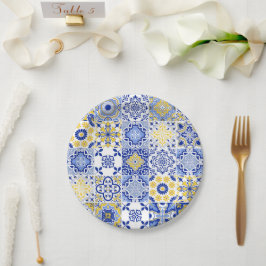 Portuguese Tiles Pattern  ペーパープレート