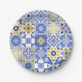 Portuguese Tiles Pattern  ペーパープレート (正面)