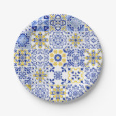 Portuguese Tiles Pattern  ペーパープレート (正面)