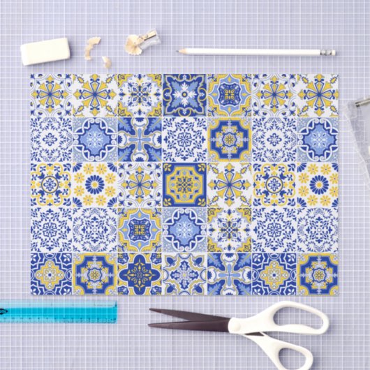 Portuguese Tiles Pattern  薄葉紙 (クラフト)