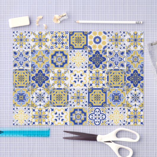 Portuguese Tiles Pattern  薄葉紙 (クラフト)