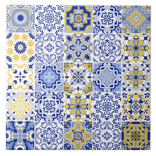 Portuguese Tiles Pattern Ceramic Tile  タイル (正面)