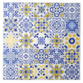 Portuguese Tiles Pattern Ceramic Tile  タイル (正面)