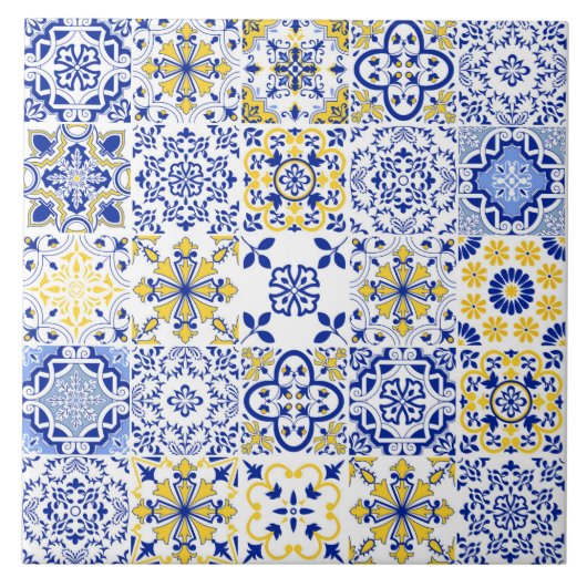 Portuguese Tiles Pattern Ceramic Tile  タイル (正面)