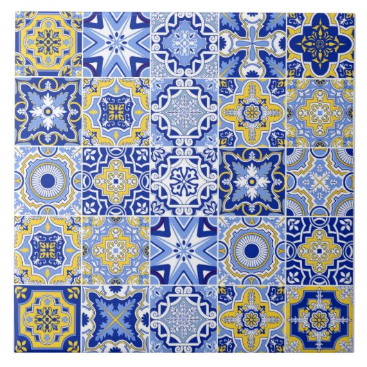 Portuguese Tiles Pattern Ceramic Tile  タイル (正面)