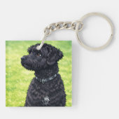 Portuguese Water Dog Acrylic Keychain – Cute Porti キーホルダー (裏面)