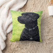 Portuguese Water Dog Anime Throw Pillow クッション (ブランケット)