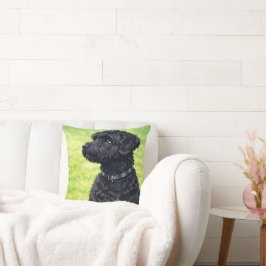 Portuguese Water Dog Anime Throw Pillow クッション