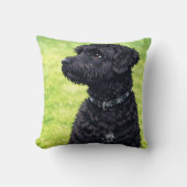 Portuguese Water Dog Anime Throw Pillow クッション (正面)