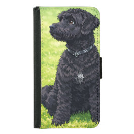Portuguese Water Dog Anime Wallet Phone Case Galaxy S5 ウォレットケース
