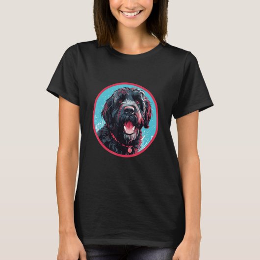 Portuguese Water Dog Breed Dog Design 1 Tシャツ (正面)