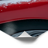 Portuguese Water Dog Christmas Red Truck Holiday ポスター (コーナー)