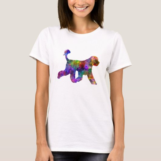 Portuguese Water Dog in watercolor Tシャツ (正面)