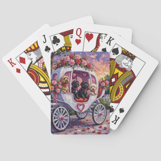 Portuguese Water Dog Valentine's Day トランプ (裏面)