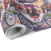 Portuguese Water Dog Valentine's Day ラッピングペーパー (ロールコーナー)