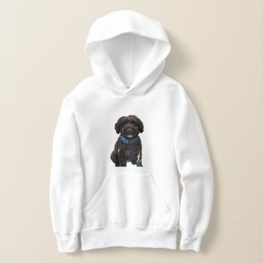 Portuguese Water Dogs Adult & Kids Cozy Hoodie (レイダウン)