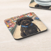 Portuguese Water Dogs Anime Anemi Coasters Set 6 コースター (左側)