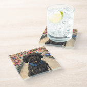 Portuguese Water Dogs Anime Anemi Glass Coaster ガラスコースター (アングル)
