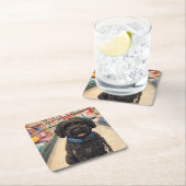 Portuguese Water Dogs Anime Anemi Paper Coasters スクエアペーパーコースター (インサイチュ)