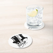 Portzini Skull Untersetzer ラウンドペーパーコースター (インサイチュ)