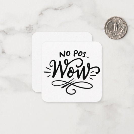 Pos Wow Tiny Noteカードなし ノートカード (正面/裏面インサイチュ)