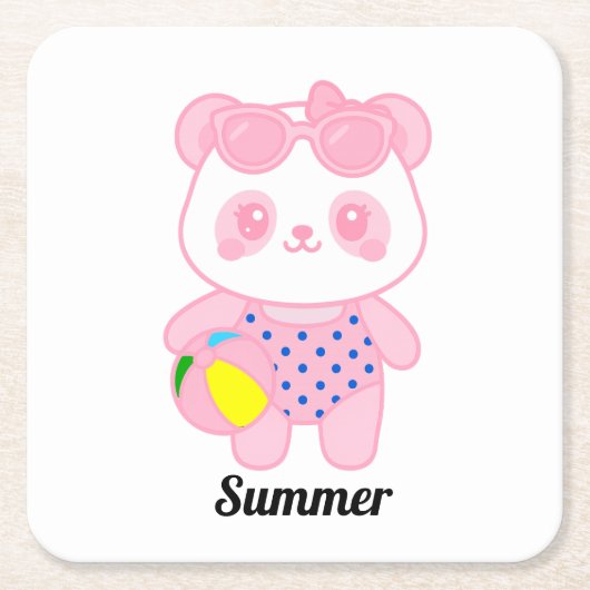 Posa vasos Lotus Vacation スクエアペーパーコースター (正面)