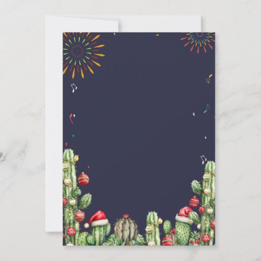 Posada Navidena Fiesta Cactus Christmas Party 招待状 (裏面)