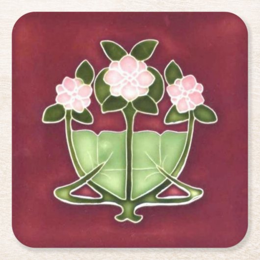 Posavasos Cuadrado De Papel Cardboard paper drink  スクエアペーパーコースター (正面)