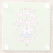 Posavasos│Cuando te quieres y sonries ガラスコースター (裏面)