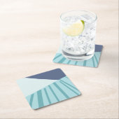 Posavasos de cartón blå スクエアペーパーコースター (インサイチュ)