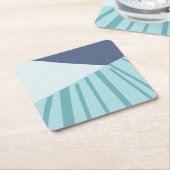 Posavasos de cartón blå スクエアペーパーコースター (アングル)