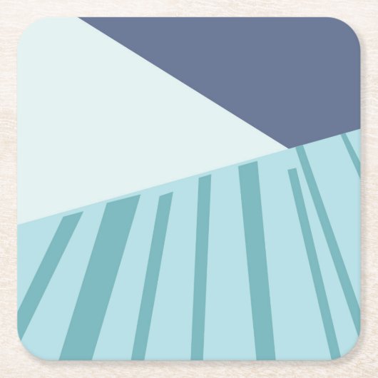 Posavasos de cartón blå スクエアペーパーコースター (正面)