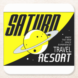 Posavasos de cartón con diseño espacial スクエアペーパーコースター