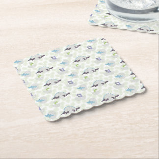 Posavasos de cartón con huevos de dinosaurio ペーパーコースター