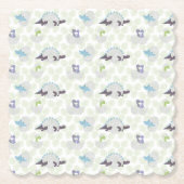 Posavasos de cartón con huevos de dinosaurio ペーパーコースター (正面)