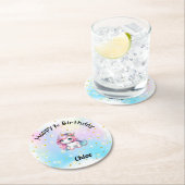 Posavasos de Cumpleaños Personalizado ラウンドペーパーコースター (インサイチュ)