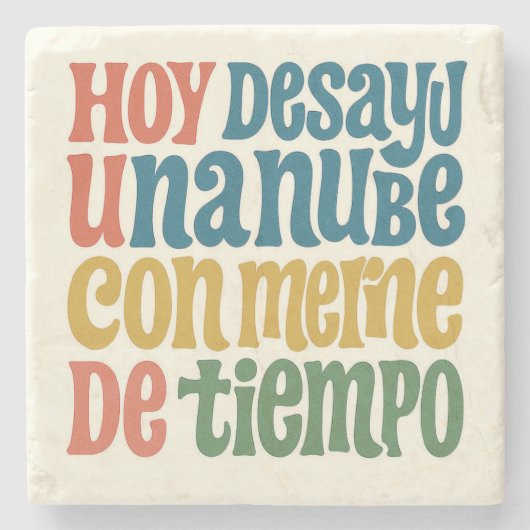 Posavasos de piedra Desayuno surrealista ストーンコースター (正面)
