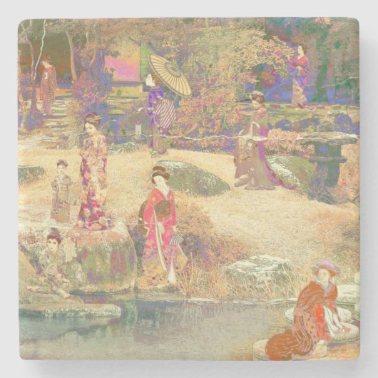 Posavasos De Piedra Japanese Garden II / Washed Ed ストーンコースター (正面)