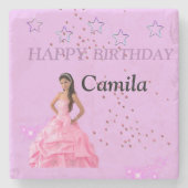 Posavasos de piedra. souvenirs  happy birthday ストーンコースター (正面)