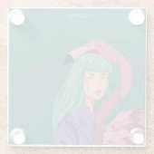 Posavasos de vidrio decorativo ガラスコースター (裏面)