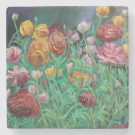 Posavasos elegante con flores ストーンコースター